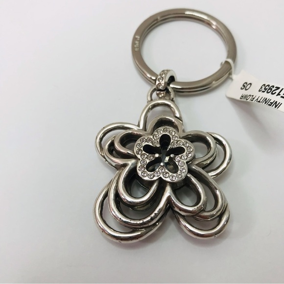 BRIGHTON Silver Flower Key Chain - Picture 3 of 4